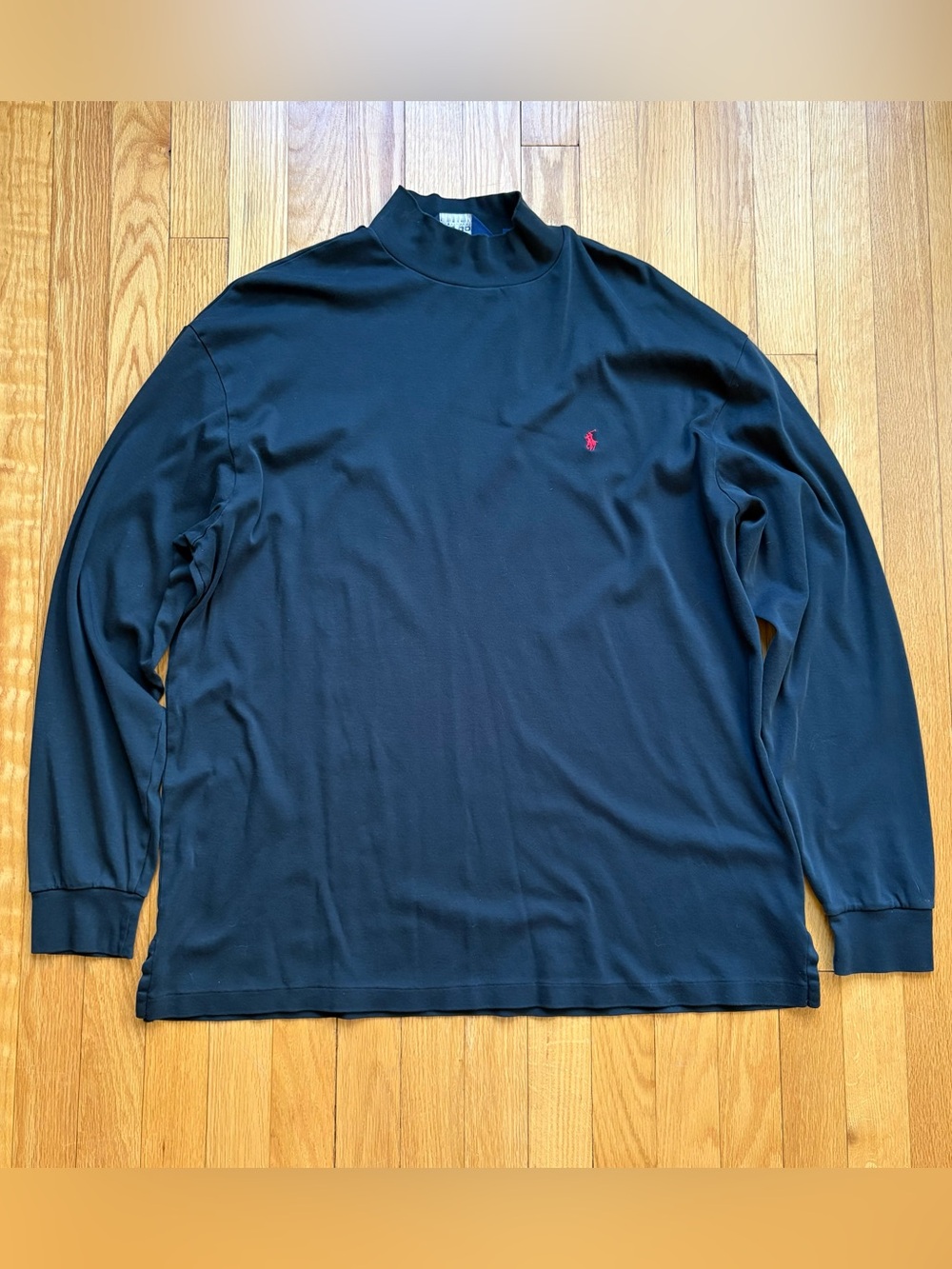 Vintage Polo Ralph Lauren Golf Men’s Mock Neck Sweater XL Black Solid